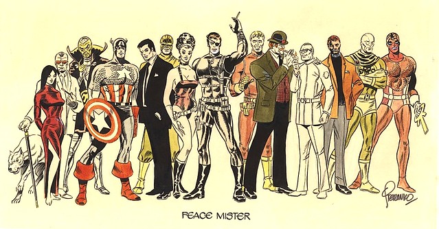 Steranko Peace Mister - Christmas Card With His Marvel Heroes