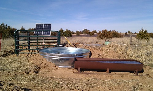 Here's the finished solar pump installation.