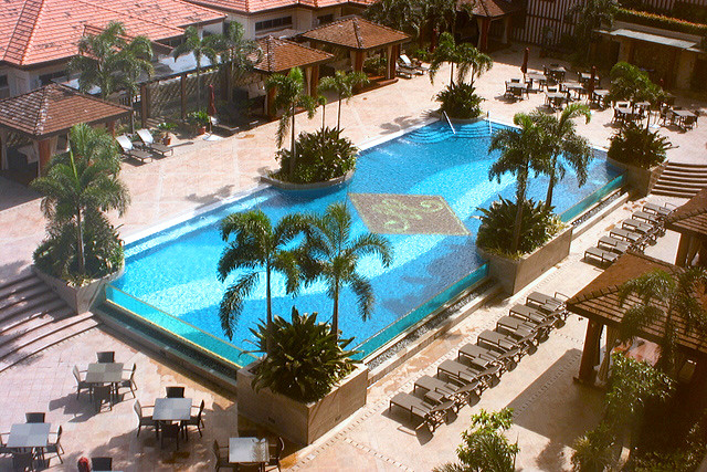 View of pool from the presidential suite "The Mansion"