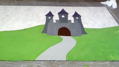 Castle: day 1 of painting