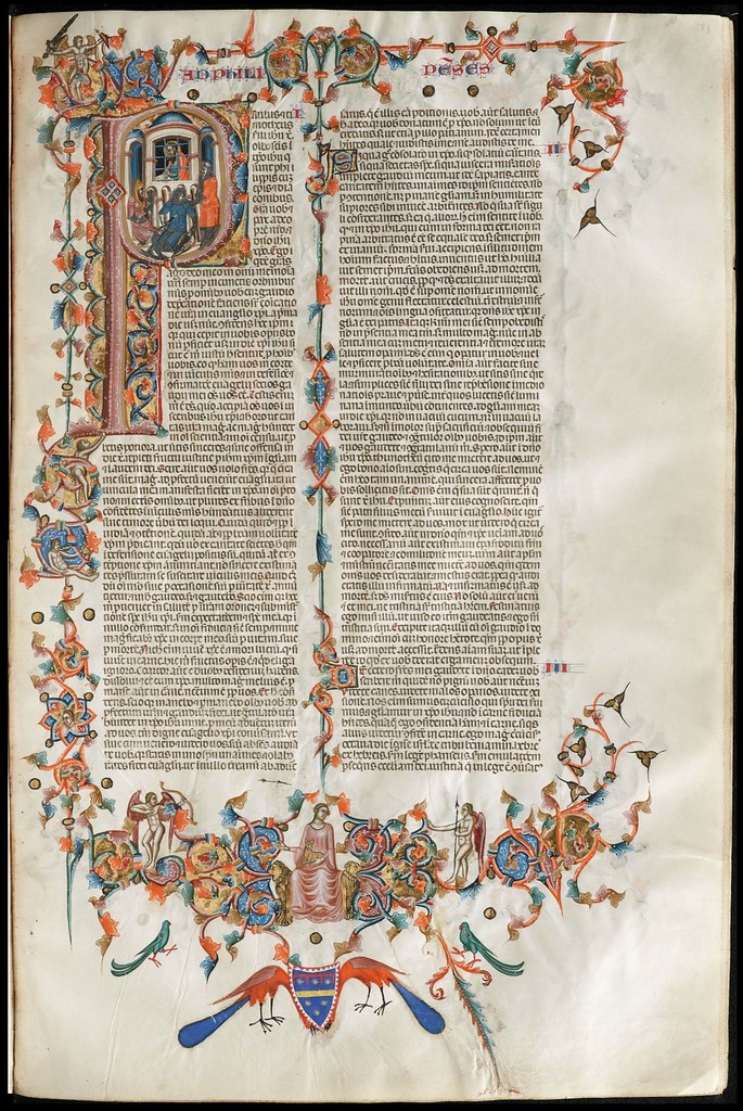 parchment manuscript page (text + decoration)