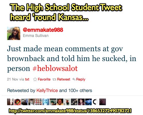 Twitter @emmakate988: A High School Student Tweet Heard Round Kansas