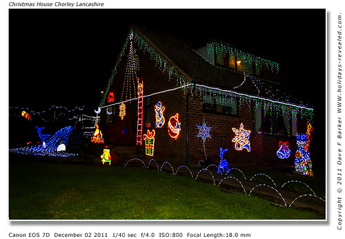 Christmas A House Full Of Colourful Lights Chorley Lancashire by Just Daves Photos