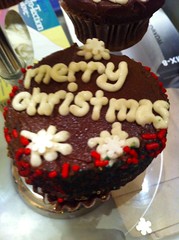 Butter Lane wishes you Merry Christmas on a cupcake! by Rachel from Cupcakes Take the Cake