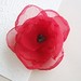 ..red organza flower clip