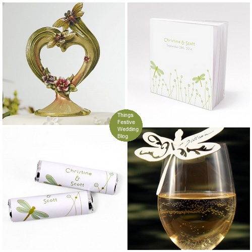 Here are some new dragonfly accessories to enhance your dragonfly wedding