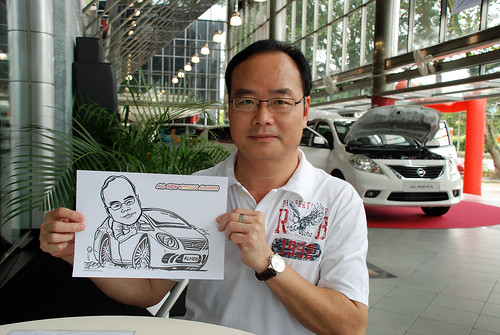 Caricature live sketching for Tan Chong Nissan Almera Soft Launch - Day 2 - 17