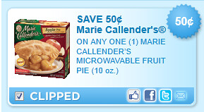 Marie Callenders Microwavable Fruit Pie (10 Oz.) Coupon