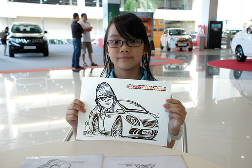Caricature live sketching for Tan Chong Nissan Motor Almera Soft Launch - Day 4 - 11