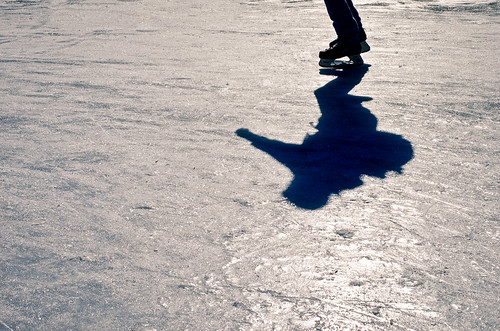 Skating on the Rideau Canal - Silhouette