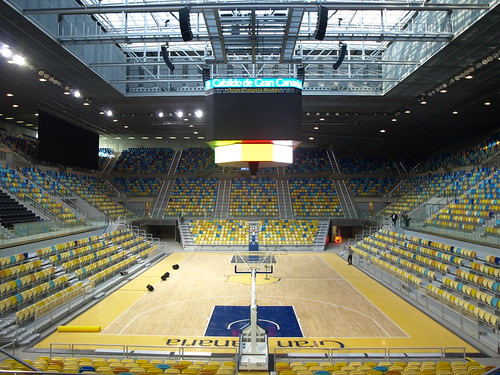 The Gran Canaria Arena, one of the venues of the 2014 World Basketball Cup, opens its doors