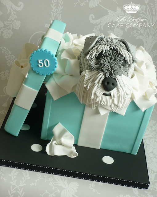 50th wedding anniversary gift box cake by The Designer Cake Company