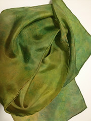 Handdyed silk habotai scarf