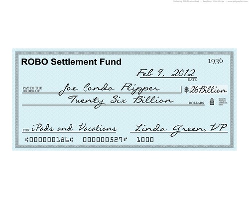 ROBO SETTLEMENT CHECK by Colonel Flick