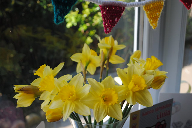 Bunting and Daffodils