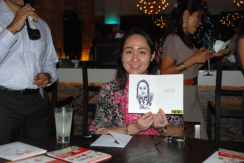 caricature live sketching for DVB Christmas party - 4