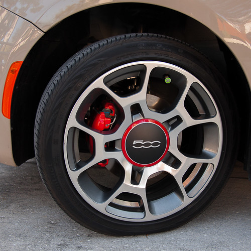 Fiat 500 Left Front Wheel Detail