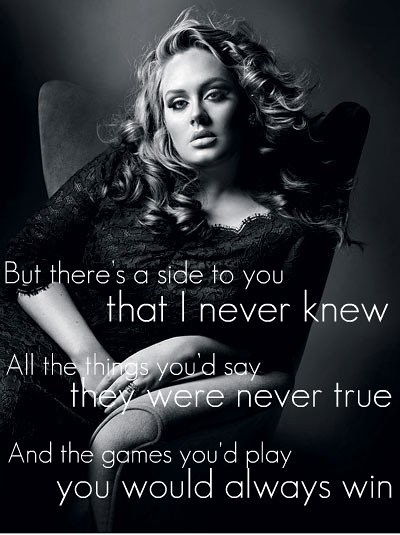 Adele - Set Fire To The Rain Quote