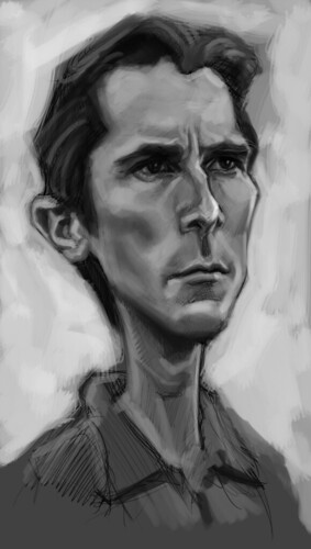 digital caricature of Christian Bale - 2