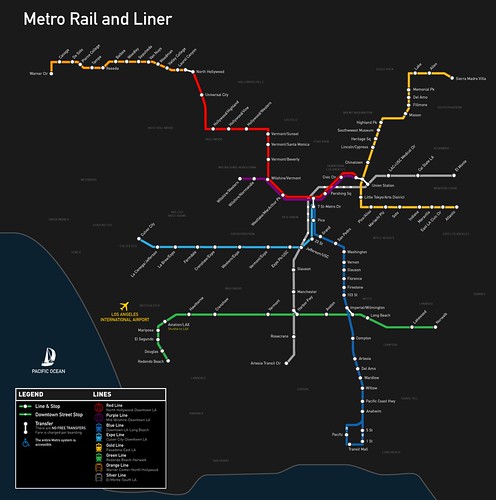 Metro Rail and Liner Map - Spring 2012