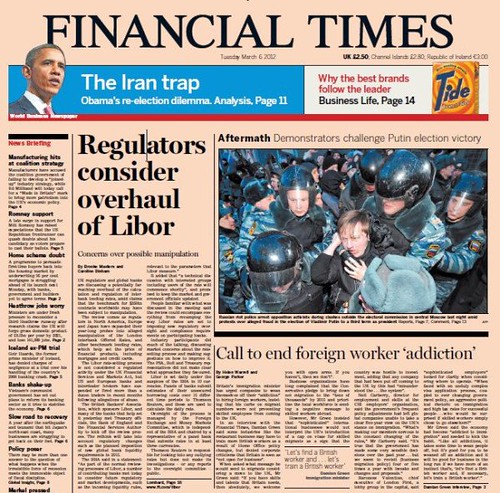 FT-front page 6 march 2012