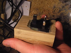Wooden power plug casing