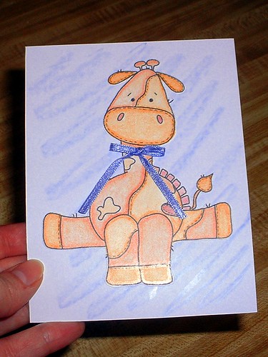 giraffe card
for tommy