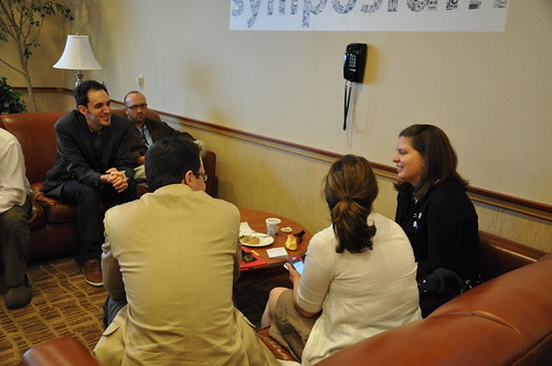 People chatting at the 2012 Symposium