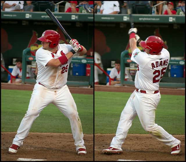Matt Adams Stance And Swing This swing from Matt Adams resulted in a home