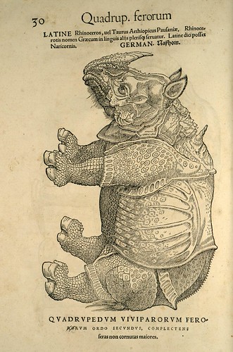 004-Rinoceronte-Icones animalium- (1553)- Conrad  Gesner- SICD Strasbourg