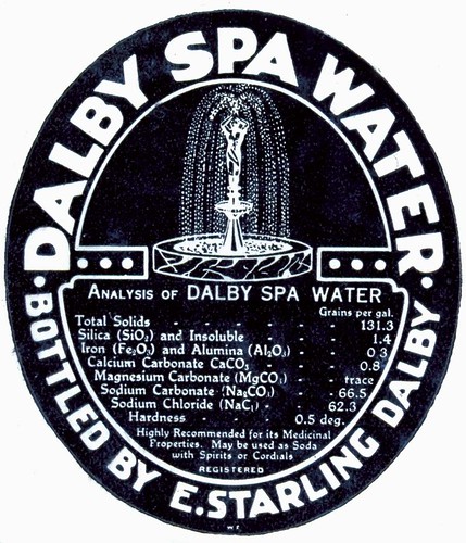 Dalby Spa Water label