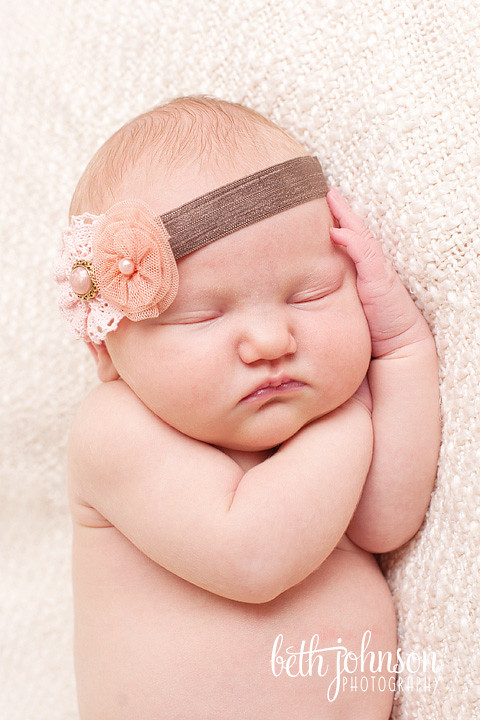 tallahassee newborn photography baby girl headband