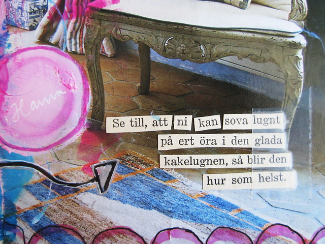 Art Journal with Cut out poetry
