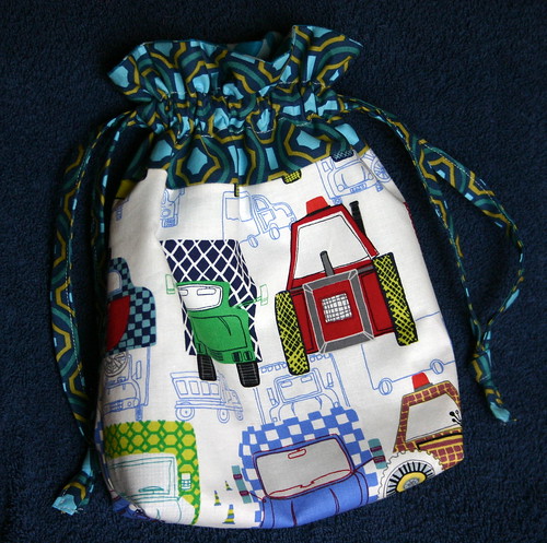 Drawstring Bag for a Sweet Boy by myfullcolorlife - Vickie
