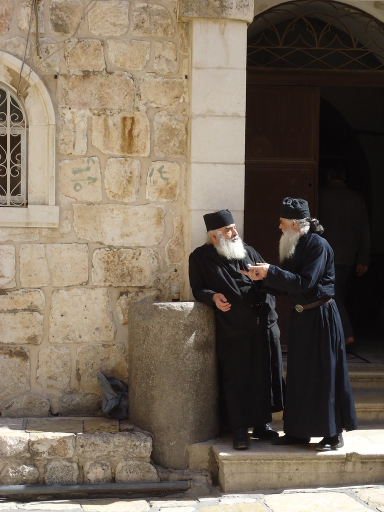 Christliche Mönche in Jerusalem