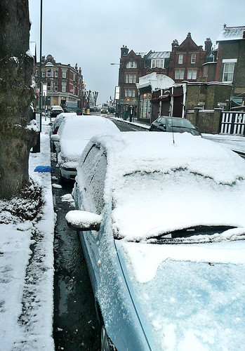 Willesden Green - Snowed Cars