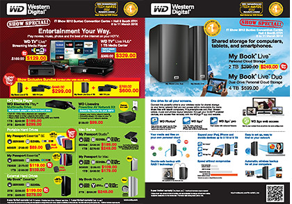 Click to download/view WD's IT Show 2012 flyers.