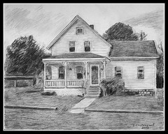 Pencil Drawings of Houses