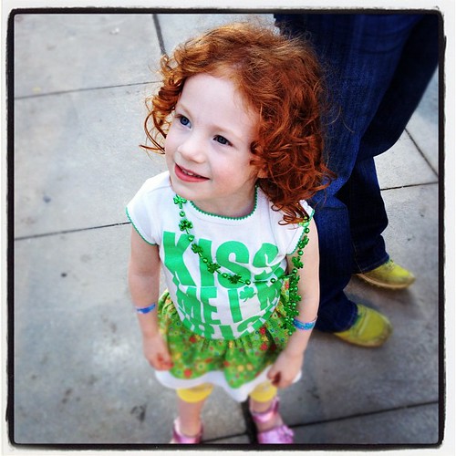 Red head on st pats.  It's her birthday, too!  #birthday #stpats