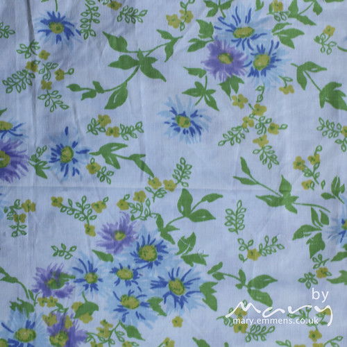 Blue floral cotton