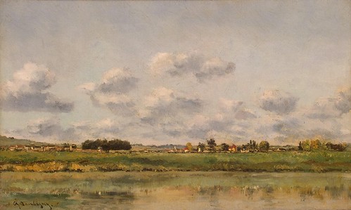 Charles-Francois Daubigny - The Banks of the Loing by Gandalf's Gallery