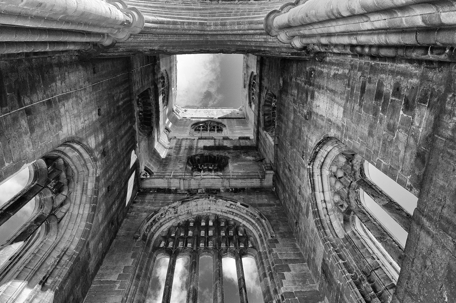 Inside Huby's Tower, Fountains Abbey. Credit Juliet220