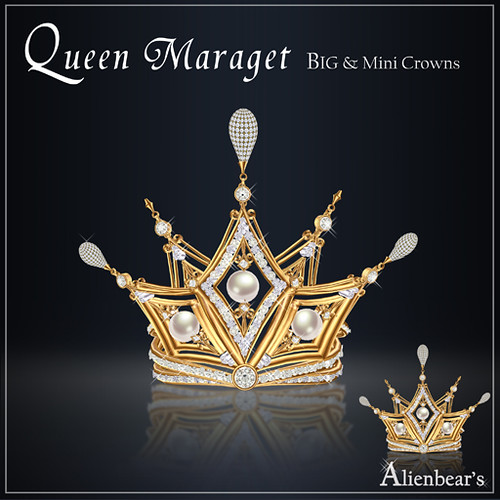 Maraget big & mini crowns gold white