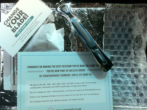 First delivery from Dollar Shave Club!