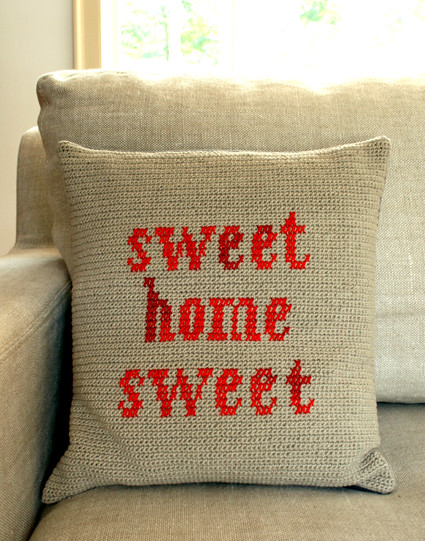 sweet home sweet pillow, on The Purl Bee