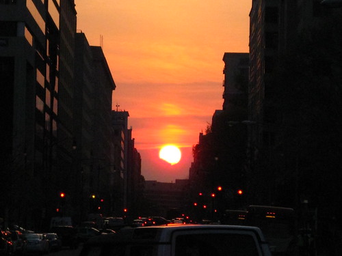 The Sun Sets over I Street