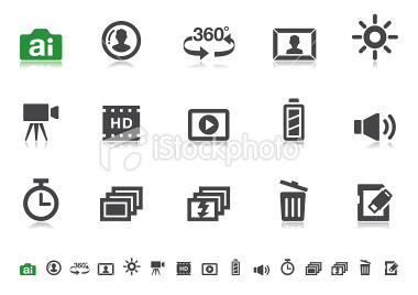 Camera UI icons set 2 | Pictoria series