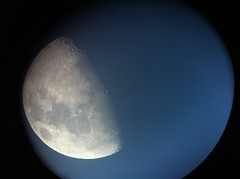 Picture of moon through telescope and iPhone