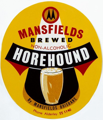 Mansfields Brewed Non-Alcoholic Horehound ale label