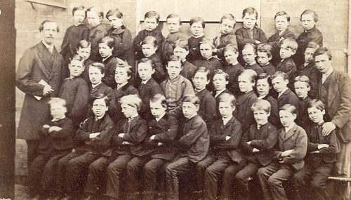 Group of boys. Manchester. 1870s. 